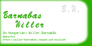 barnabas willer business card